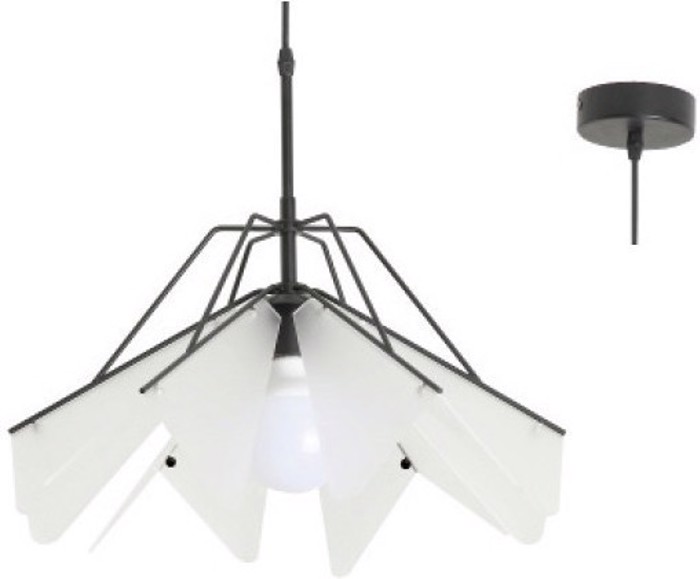 ACA Fotistiko Orofis Metalliko/Akruliko 'Origami' Mavro E27 45X120cm EF39P145WH