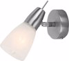 ACA Spot Orofis Metalliko/Gyalino 'Kamet' Nikel/Lefko E14 7X13,6cm MC542NM