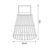 ACA Fanari LED Thermo Lefko ''STRUDEL'' apo Bampou me Bataries F24.5x35cm F0711111
