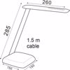 ACA Epitrapezio Fotistiko Metalliko/Plastiko 'FUTUR' Mavro Led 28,5X26cm SF1408LED640B