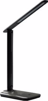 ACA Epitrapezio Fotistiko Metalliko/Plastiko 'FUTUR2' Mavro Led 12X17X33cm SF27LEDBK