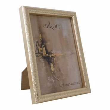 Ankor Κορνίζα Πλαστική 20x25cm Χρυσή με Σαγρέ Όψη (11520-8)