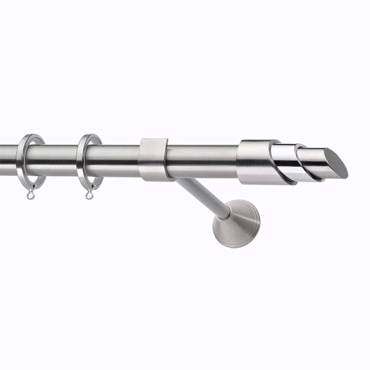 Κουρτινόξυλο φ25 inox Κραγιόν