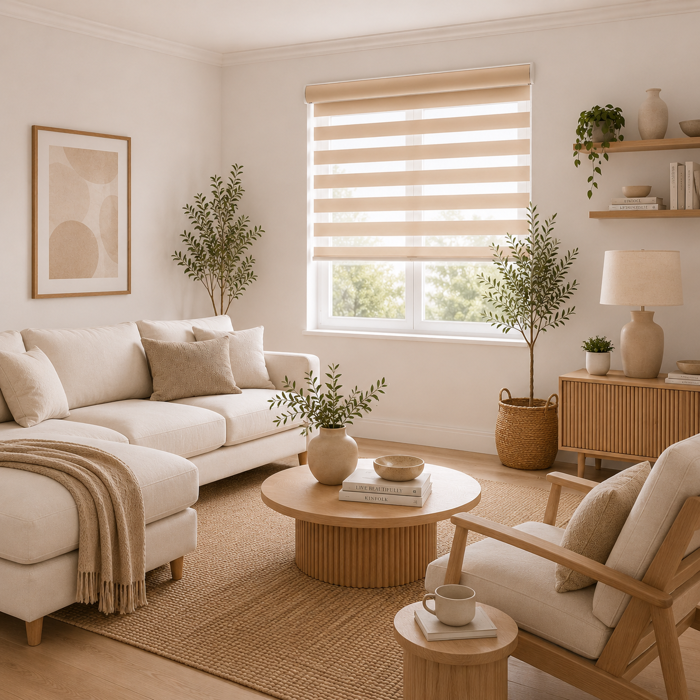 MRShome Double Roler Ruthmizomenis Skiasis 80x230cm Bez