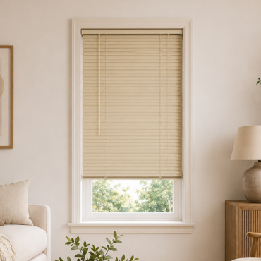 MRShome Μεταλλικό Στόρι αλουμινίου 25mm 120x140cm Μπεζ