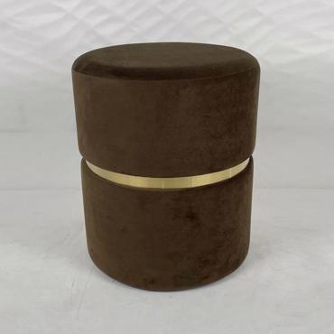 ESTHETI home Σκαμπό Βελούδινο Καφέ Φ31x37cm 750-10075