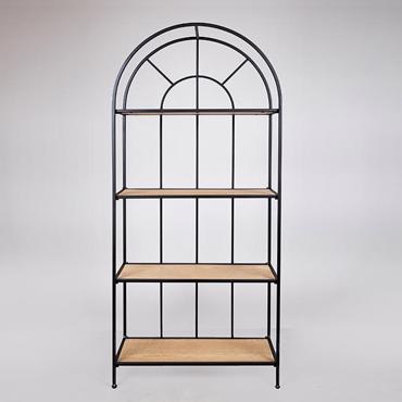 ESTHETI home Ραφιέρα Μεταλλική Μαύρη 70x28x161cm 750-31528