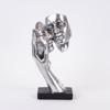 ESTHETI home Epitrapezio Diakosmitiko ''Duo Prosopa'' Resin Asimi/Mavro 13x8.5x26cm 752-27176