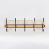 ESTHETI home Kremastra Toixou 5 Theseon Metalliki/Xulini Mavri/Fusiki 60x9x20cm 810-00069