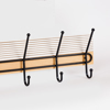 ESTHETI home Kremastra Toixou 5 Theseon Metalliki/Xulini Mavri/Fusiki 60x9x20cm 810-00069