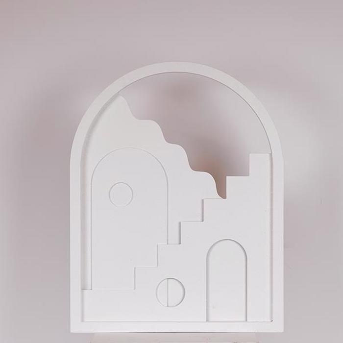 ESTHETI home Diakosmitiko Toixou ''Spiti'' Xulino Lefko 40x2.5x50.8cm 812-40002