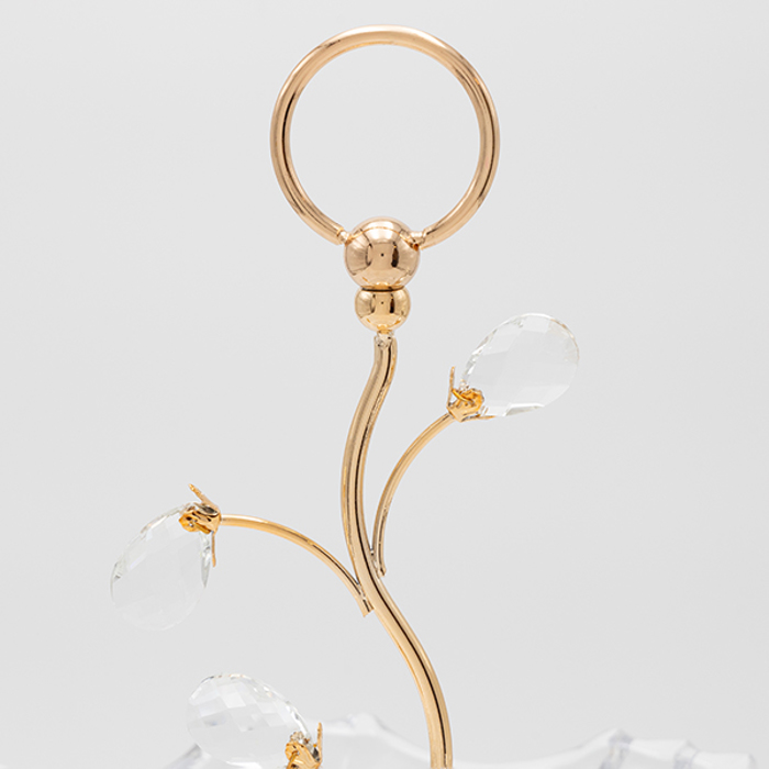 ESTHETI home Ornterbiera Metalliki Xrusi me Gyali F33x38.5cm 819-00260