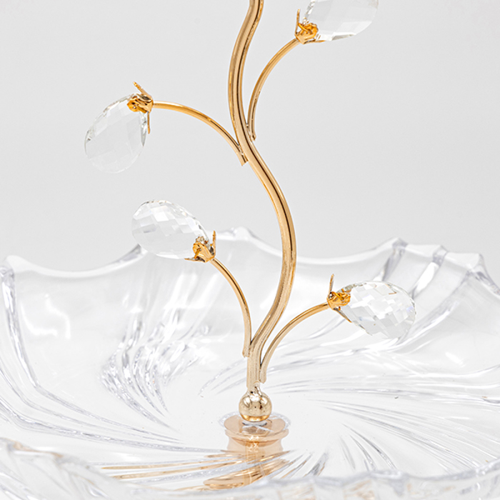 ESTHETI home Ornterbiera Metalliki Xrusi me Gyali F33x38.5cm 819-00260