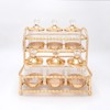 ESTHETI home Set ton 6 Diakosmitika Bol Metallika/Gyalina Xrusa 29x29x20cm 819-00273