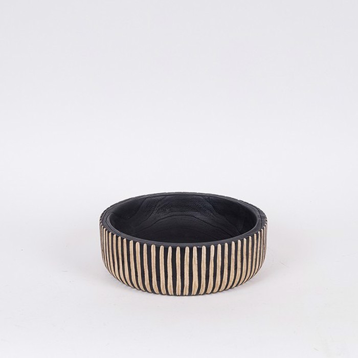 ESTHETI home Diakosmitiki Piatela Xulini Mavri/Fusiki F25x8cm 819-00679