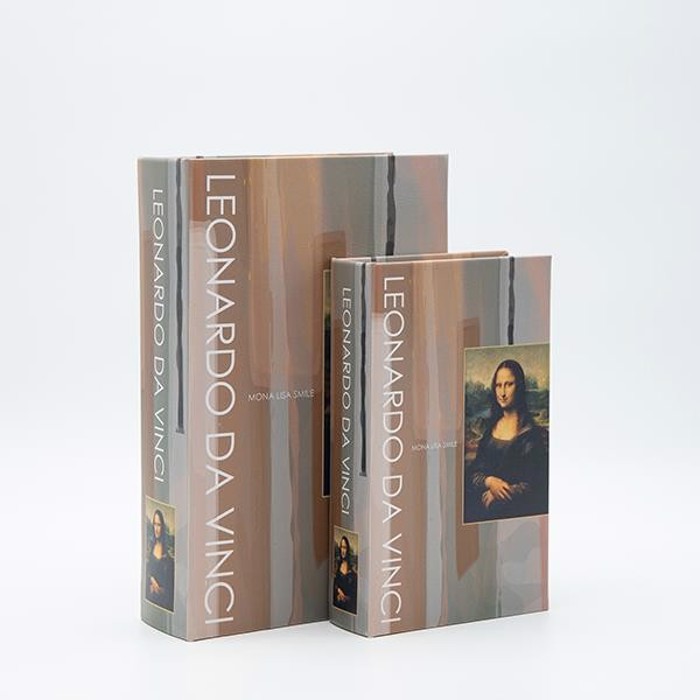 ESTHETI home Set ton 2 Kouti ''Biblio'' Xulino Kafe/Mavro 27x18x7cm 819-01359