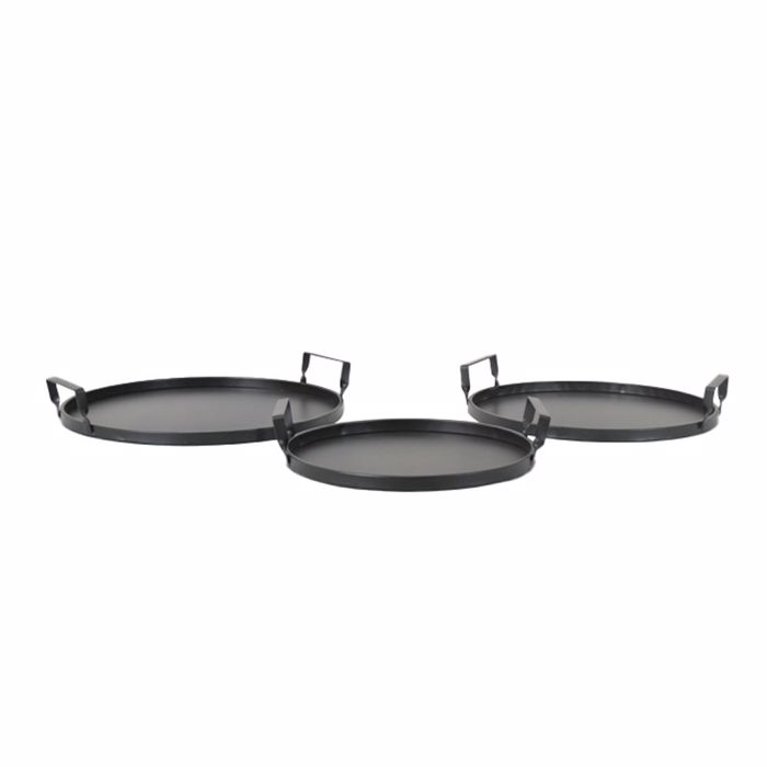 Liberta - Maison CART Diskos Metallikos Mavros 32.39x31.12x5.72cm 023411 (Megthos:Medium)