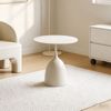 Liberta - Maison EARTH COFFEE TABLE Lefko Me Opsi Marmarou Beige 50x50x54.5cm 52-0021