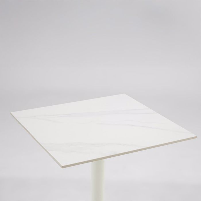 Liberta - Maison QUADRA Trapezi Lefko Me Opsi Marmarou 60x60x74cm 52-0025