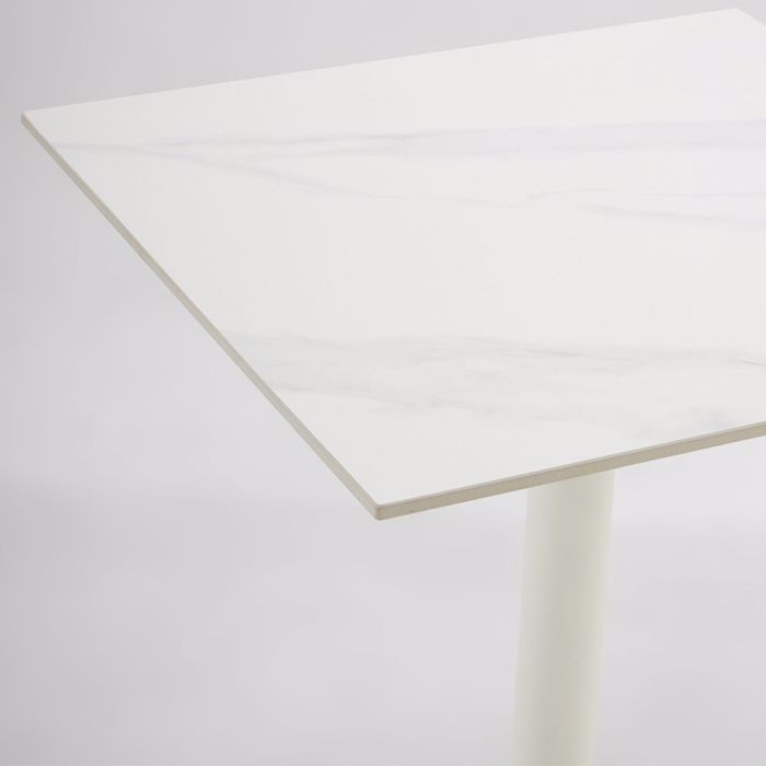 Liberta - Maison QUADRA Trapezi Lefko Me Opsi Marmarou 60x60x74cm 52-0025