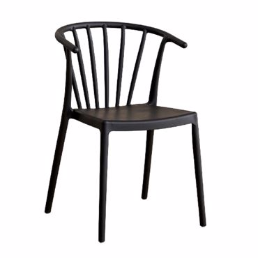 Liberta - Maison RAYA Καρέκλα Μαύρο 53x51x77.5cm 53-0075