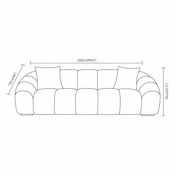 Liberta - Maison BOSSANOVA Trithesios Kanapes Off White 255x115x71cm 70-0438