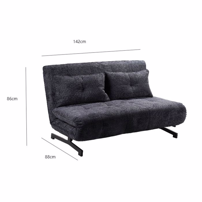 Liberta - Maison ESCADA Dithesios Kanapes Krebati Anadiploumenos Anthraki 142x88x86cm 70-0441