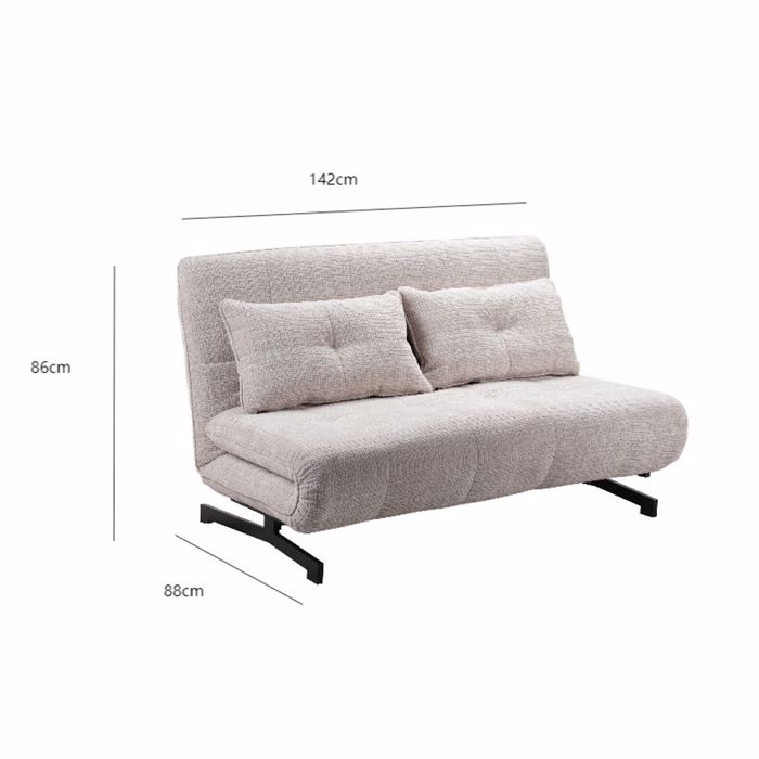 Liberta - Maison ESCADA Kanapes Krebati Dithesios Anadiploumenos Off White 142x88x86cm 70-0444