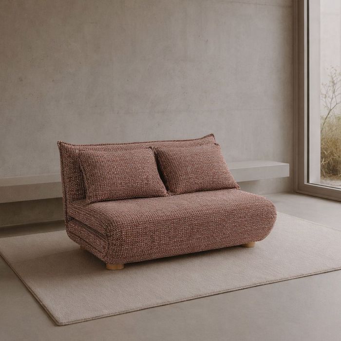 Liberta - Maison FUTON Kanapes Krebati Dithesios Anadiploumenos Terracotta Beige Me Pattern 141x87x76cm 70-0445