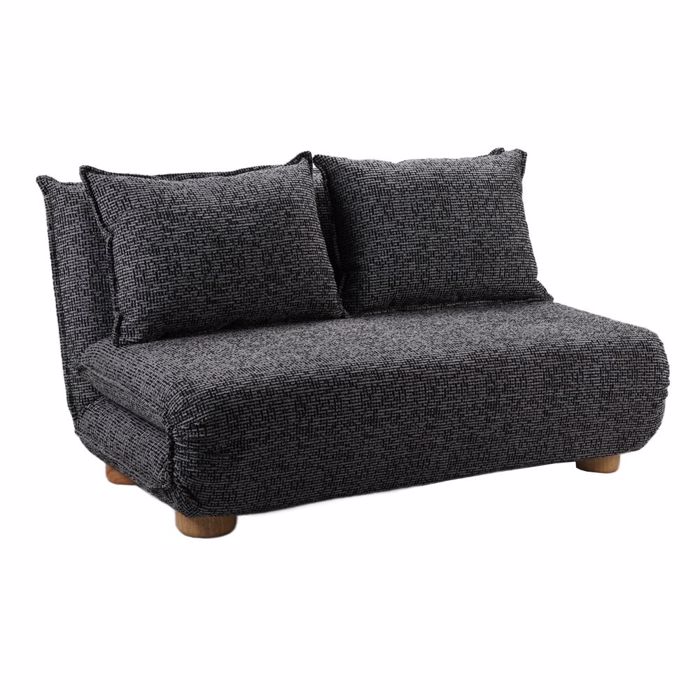 Liberta - Maison FUTON Kanapes Krebati Dithesios Anadiploumenos Ggri Mavro Me Pattern 141x87x76cm 70-0446
