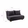 Liberta - Maison FUTON Kanapes Krebati Dithesios Anadiploumenos Ggri Mavro Me Pattern 141x87x76cm 70-0446