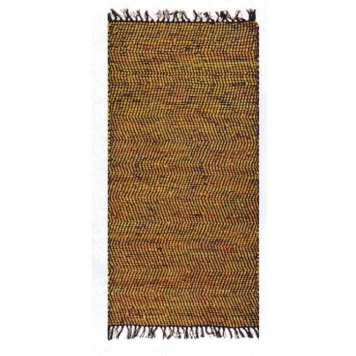 PERSIKA Xali Dermatino me Krossia 'Leather Rugs Solid' 030717-01 Mustard 70x130cm PRS030589