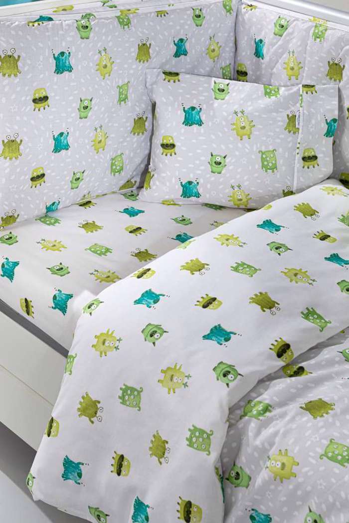Saint Clair Set Brefika Sentonia 115x170cm kai Maxilarothiki 30x40cm Monsters Lime