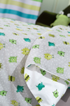 Saint Clair Set Paidika Sentonia 165x250cm kai Maxilarothiki 50x70cm Monsters Lime