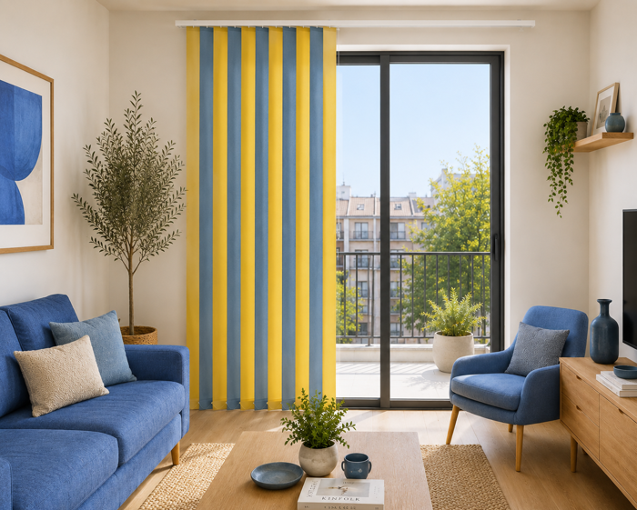 Saint Clair Kourtina Lemon Blue Stripes 160X240