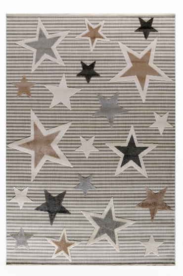 Tzikas Carpets Στρογγυλό Παιδικό Χαλί MALLORCA Μπεζ/Καφέ Φ160cm 61216-270