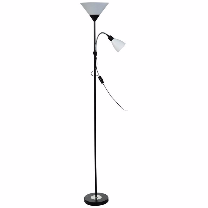 ArLight Fotistiko Dapedou FLC 940 BK Metalliko/Plastiko Mavro E27 30x180cm me Ensomatomeno Spot E14 0174020