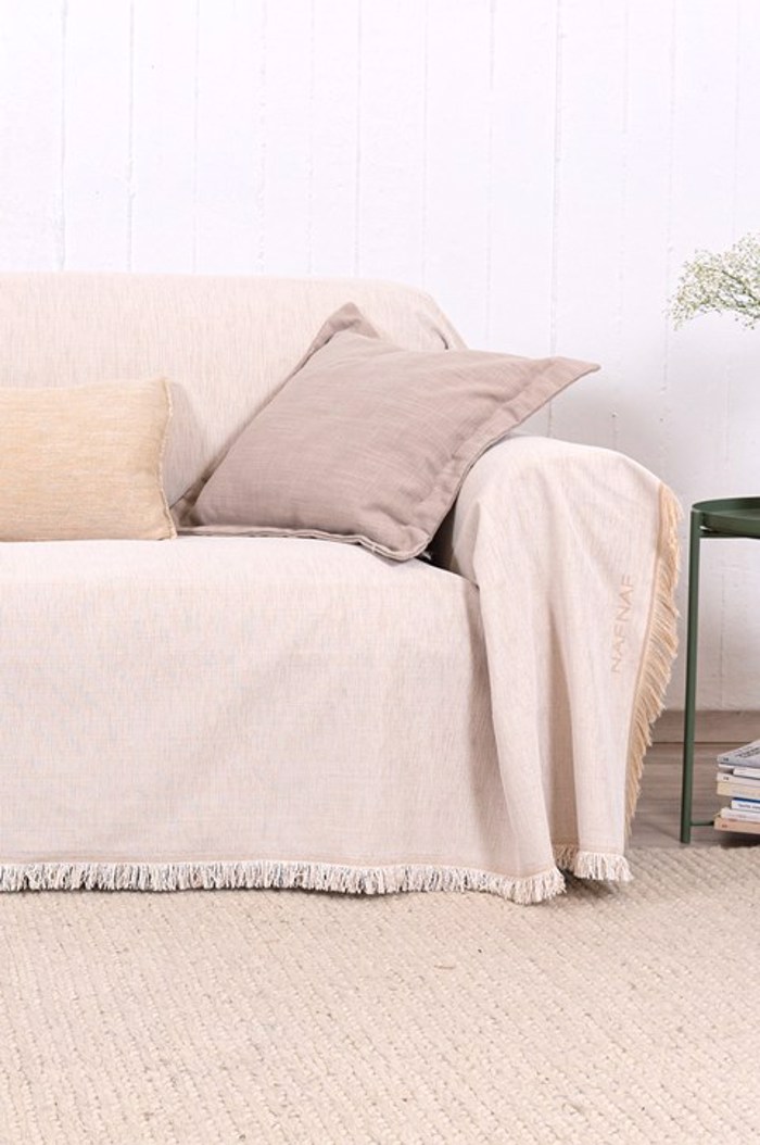 Biokarpet Home Naf-Naf Highline Rixtari Tetrathesiou Kanape Ekrou 180x350cm 358-90