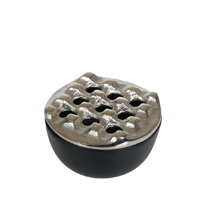 Staxtodoxeio Alouminiou Asimi/Mavro Strongulo F10x5.5cm ASR110 Espiel