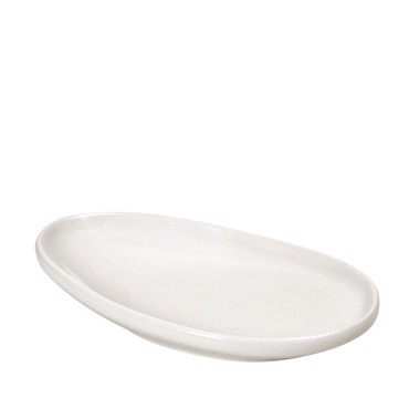 Πιατέλα Λοξή Τριγωνική ''SIDERS'' Πορσελάνης Ivory 30.5x20.5x5cm FUK124K2 Espiel