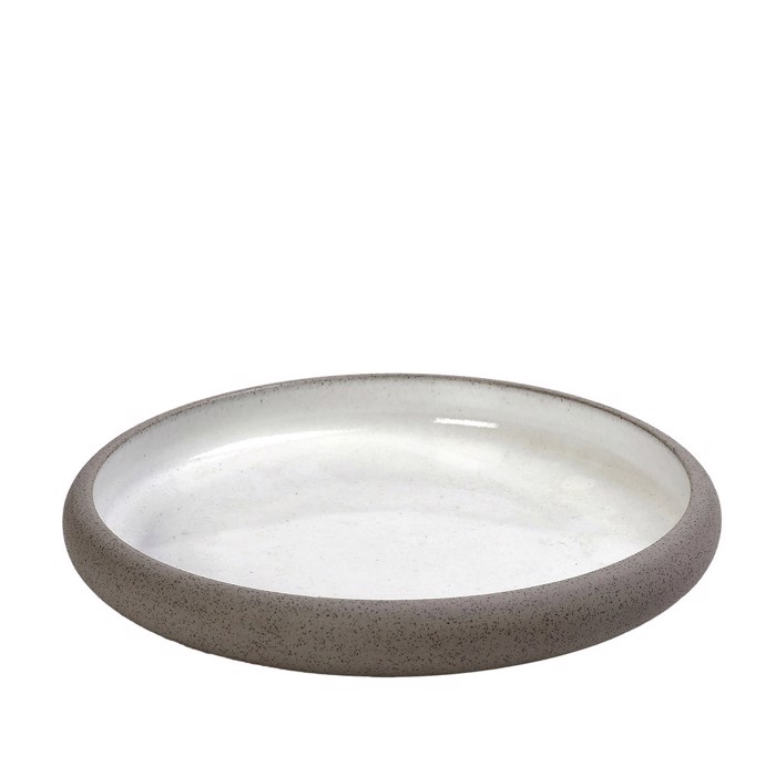 Piato Rixo ''SANDY WHITE'' Stoneware Lefko F24.1x4cm GMT417K1 Espiel