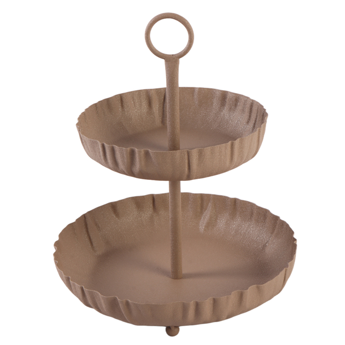 Diskos Metallikos Strongulos Diplos Kafe F34x40cm MTL119 Espiel