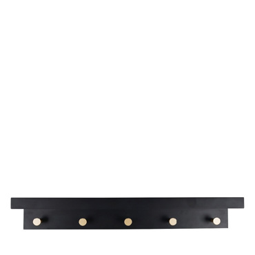 Κρεμάστρα 5 Θέσεων Μαύρη από MDF 61x12x11cm REF103 Espiel