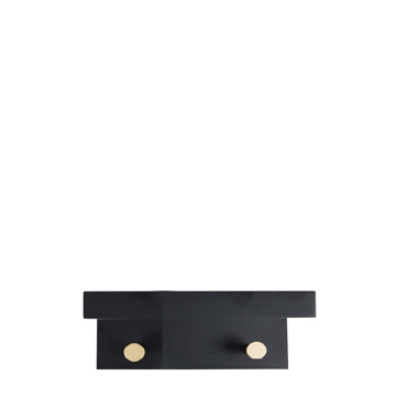 Κρεμάστρα 2 Θέσεων Μαύρη από MDF 23x12x11cm REF112 Espiel