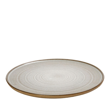 Πιάτο Ρηχό ''CALABRIA'' Stoneware Ανοιχτό Γκρι Φ28.6x1.1cm REP101K6 Espiel