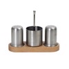 Set Alati-Piperi-Odontogufides Anoxeidoto 18/10 Asimi se Xulini Basi 19x7x14.5cm SUT113 Espiel
