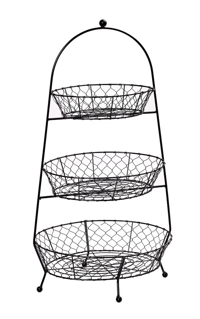 Kalathi/Froutiera 3 Epipedon Metalliko Mavro 34X26X65ek TAK227 Espiel