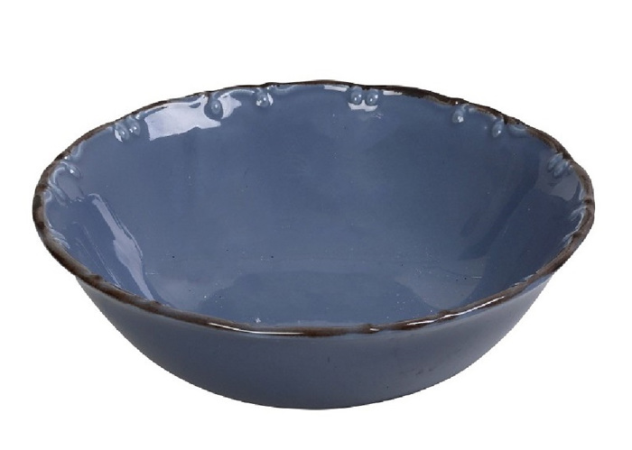 Salatiera Porselanis Glazia me Kafe Rim F25X7cm TLZ150K6 Espiel