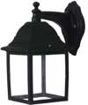 Heronia Aplika Toixou Exoterikou Xorou Plastiko/Gyali LP-720AN Mavro E27 15X20X28cm 07-1131
