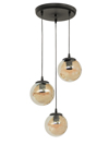 Heronia GL-600 PENDEL 3/L Kremasto Fotistiko Orofis Trifoto E27 me Meli Gyalia F30x80cm 02-0353